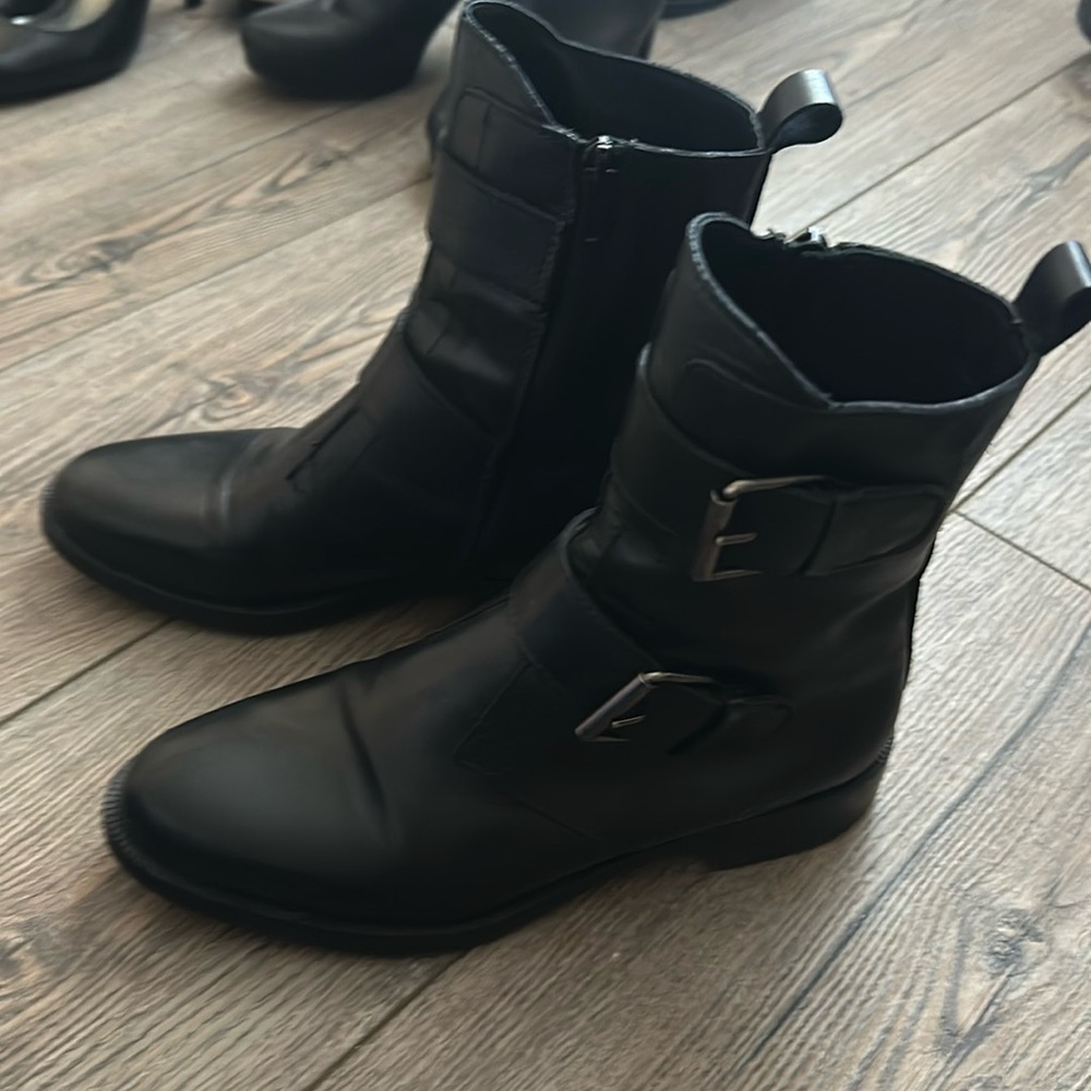 Leather boots